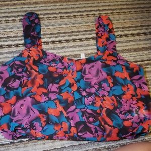 ❤Mesh floral cropped top ( large)